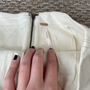 Free people leather suede skirt